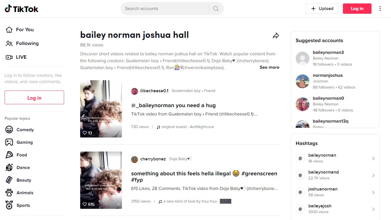 Discover bailey norman joshua hall 's popular videos | TikTok